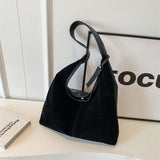 Leather Hobo Bags for Women Brown Suede Purse Slouchy Tote Bag Suede Tote Bag Fall Winter V1107-LEATHER HOBO BAGS-BROWN