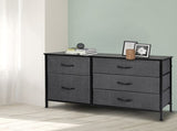 Levede Storage Cabinet Tower Chest Dark Grey CH1097-DG_NZ