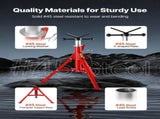 V Head Pipe Stand 1/8-12 inch Capacity, 24-42 inch Adjustable Height, 2500 lbs Load Capacity Pipe V952-GJ1107BGJ-VX00001V0