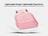 Pink Leopard Print Water-Resistant Backpack, Lightweight with Large Capacity, Laptop Compartment V1232-SJB-SJT-001