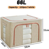 CARLA HOME 3 pack Large Clothes Storage Bins with Lids for Clothing, Bedding, Blankets, Toys V178-36308