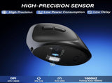 SOLAKAKA SM520 Tri-Mode Vertical Ergonomic Mouse, 24000 DPI Programmable Wireless Vertical V1300-SM520-BLACK
