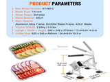 Commercial Vegetable Slicer, 1/4 inch Fruit Slicer, Stainless Steel and Aluminum Alloy Vegetable V952-FQQPJWS14INCM6M4PV0