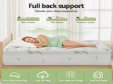 Giselle Bedding 1500GSM Pillowtop Mattress Topper Bamboo Mattress Pad for Back Pain Relief Washable TOPPER-BAM-11-Q