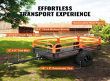 Heavy Duty Steel ATV Dump Trailer, 1500-Pound Load Capacity 15 Cubic Feet, Tow Behind Dump Cart V952-HYTCWGK15CUFTPB5GV0