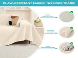 71" x 91" Couch Protector from Cat Claws, Waterproof Couch Cover Anti Slip,Couch Cover 3 Cushion V1107-102-39818-BEG1