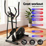 Everfit Exercise Bike Elliptical Cross Trainer Home Gym Fitness Machine LCD EB-B-MB-01-BKRD
