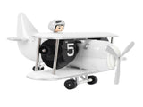 Airplane Flip Clock 12 Hours Retro Battery Powered Auto Flip Desk Clock for Living Room Bedroom V1294-YM0901-3115240119812