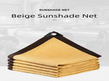 Beige Shade Net Outdoor Sunshade Heat-Insulating Net for Courtyard, Reinforced with Hemming V888-ELOSUNG47002