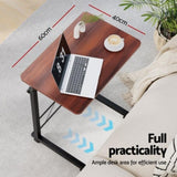 Artiss Laptop Desk Table Adjustable 60CM Dark Wood LA-DESK-60-DW