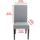 6 Pack Washable High Back Dining Chair Covers, Stretch Slipcovers for Kitchen and Dining Room V1189-LC-HW-00370