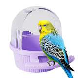 Bird Feeder No Mess Feeder for Cage with Water Dispenser, Semi Enclosed Dome Design Prevents V1369-AZ3-W-15207