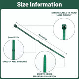 500 PCS Dark Green Zip Tie,6 Inch Garden Binding Strap,Heavy Duty UV Resistant Gardening V1192-AZ-W-17294