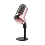 USB Condenser Gaming Microphone with RGB Lighting Adjustable Stand for Recording Streaming Black V1263-JX-7251-2