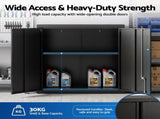 Giantz Steel Tool Cabinet Wall Mount Adjustable Shelf Garage Storage Lockable Black TC-STA-2D-BK