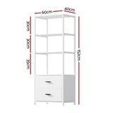 Artiss Bookshelf Display Shelf 2 Drawers 152CM White FUR-S-DSHELF-03-WH