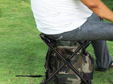 2-in-1 Outdoor Tackle Backpack Foldable Stool Seat Backpack Bag V1308-DSZKI-928