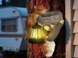Retro Squirrel Lantern Solar-Powered Outdoor Wall Light, Solar-Powered with Light Sensor, Outdoor V1265-AU-BY25037