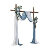 VEVOR Artificial Wedding Arch Flowers Kit Blue With 2 Pcs Flowers 2 Pcs Drapes V952-HLGMHTJ4JTLS5XC9FV0