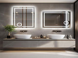 600x800mm LED Bathroom Mirror Anti-fog Illuminated Shatterproof V178-66714