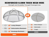 Firepit Spark Screen Lid, 30" Diameter, Outdoor Firepit Ring Cover Round Accessories, Fire Pit Metal V952-HKWZ201BXGQXT4Q0KV0