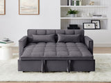 Fashionable Modern and Multi-functional Foldable Velvet Sofa Bed - Green V1316-W2353P252434