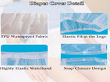 2 Pack Noiseless Waterproof Adult Incontinence Pants, Leak-Proof Reusable Diaper Covers, Soft TPU V1192-AZ-W-28239