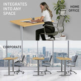 FORTIA Sit To Stand Up Standing Desk, 120x60cm, 72-118cm Electric Height Adjustable, 40kg Rated, V219-ADKSSTFO2WOSA