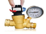 RV Water Pressure Regulator, Adjustable Handle Brass Water Pressure Regulator, Water Pressure V1258-DP02-C-3317