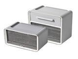 Toilet Paper Holder Wall Mount Waterproof Storage Box PP with Drawer for Bathroom Grey V1294-YM0703-3112230006212