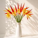 10Pcs Bird of Paradise Artificial Plant, 22 inch Hawaiian Tropical Flowers Faux Flowers Bouquet for V1192-AZ-W-17333