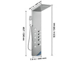 Shower Panel System, 4 Shower Modes Shower Panel Tower, Rainfall, Waterfall, 5 Full Body Massage V952-FTYS4CS2MSDPNYC1QV0