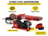 Belt Sander 4" x 36", Disc Combo Sander 6",Electric Adjustable Bench Belt Sander 375W,Grinder Bench V952-915BD-46NSDJ00001V3