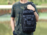 Fishing Tackle Backpack With Rod Holder Outdoor Shoulder Fishing Gear Bags - Deep Blue V1308-DSZKI-891-2