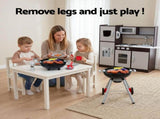 Keezi Kids Kitchen Playset BBQ Grill Toy with Wooden Pretend Play Set 80cm PLAY-WOOD-BBQ-MODERN-BK