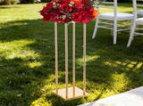 Wedding Flower Stand, 10PCS 80cm Column Flower Stand, Floral Stands with Metal Laminate, Cylindrical V952-HLHJLFT10J80A3YYA001V0