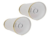 2PCS Fabric Lampshade European Style Lamp Shade for E14 Screw Chandelier Wall Lamp Beige White Gold V1294-YM0710-3119210206411
