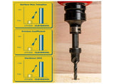 Woodworking Projects 16-Piece Countersink Drill Bit Set with Storage Box, Adjustable Depth, Hex V1366-AZ2-W-14420