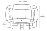 Kahuna Trampoline 12 ft with Roof - Green TRA-KAH-12-GN-RF