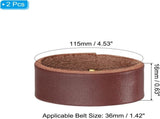 Leather Loop Keeper, Loops Belt Keeper Retainer Straps Replacement, Reddish Brown 1.5"/1.6" V1259-DP01-A-5188