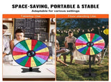36 inch Spinning Prize Wheel, 18 Slots Spinning Wheel, Roulette Wheel with a Dry Erase and 2 V952-CJZLJP36YCLD348OOV0