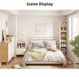 2x bedside table set wood grain drawers curved design bedroom furniture V360-ZC-FNBT0049-WTBG-3D-50X2