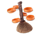Snack Bowl Holder Halloween Pumpkin Snack Bowl Rack Witch Broom Decor Dessert Bowl Stand for Dining V1294-YM0714-210804ZH03-3
