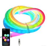 4M Dragon Scale Woven LED Rope Light Bluetooth App, 5V USB4M Dragon scale woven LED rope light V1107-124-17469-MLT-4M