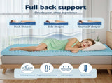 Giselle 8cm Memory Foam Mattress Topper Gel Egg Crate Foam Bamboo King MATTRESS-TOP-EC-BAM-8-K