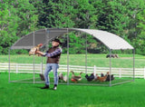 Metal Chicken Coop, 9.8x6.5x6.5ft Large Walk-in Chicken Runs with Cover, Doom Roof Hen House V952-JSJS322MYDDMEUEN5001V0