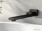 Cefito Bathroom Mixer Spout Wall Bath Tap Square Swivel Bathtub Black TAP-A-SPOUT05-BK