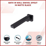 Bath In Wall Swivel Spout in Matte Black V63-848071