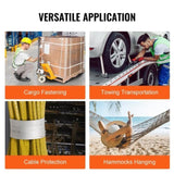 VEVOR Polyester Pull Tape, 2.5 cm x 160.9 m Mule Tape Flat Rope, 2722 kgf Tensile Capacity, Printed V952-DLLDB161M254CO6SKV0