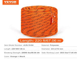 Double Braided Polyester Rope, 19 mm x 67.06 m, 24 Strands, 88.96kN Breaking Strength Outdoor V952-HCCLSDL34INC4OPUHV0